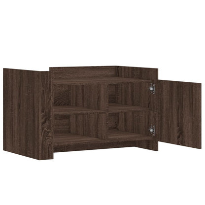 Tavolino da Salotto Rovere Marrone 80x50x50cm Legno Multistrato
