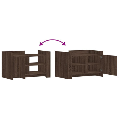 Tavolino da Salotto Rovere Marrone 80x50x50cm Legno Multistrato