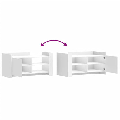 Tavolino da Salotto Bianco 100x50x50 cm in Legno Multistrato