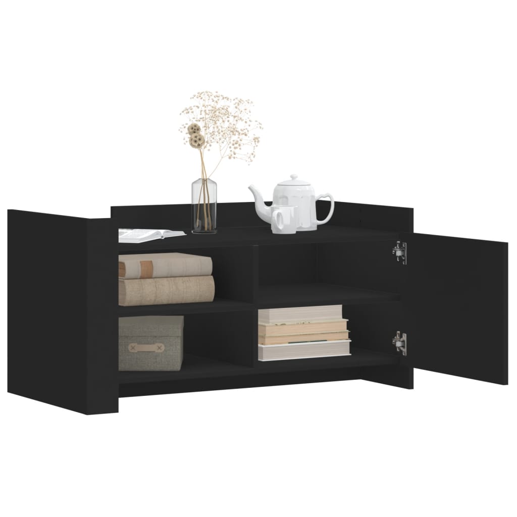 Tavolino da Salotto Nero 100x50x50 cm Legno Multistrato