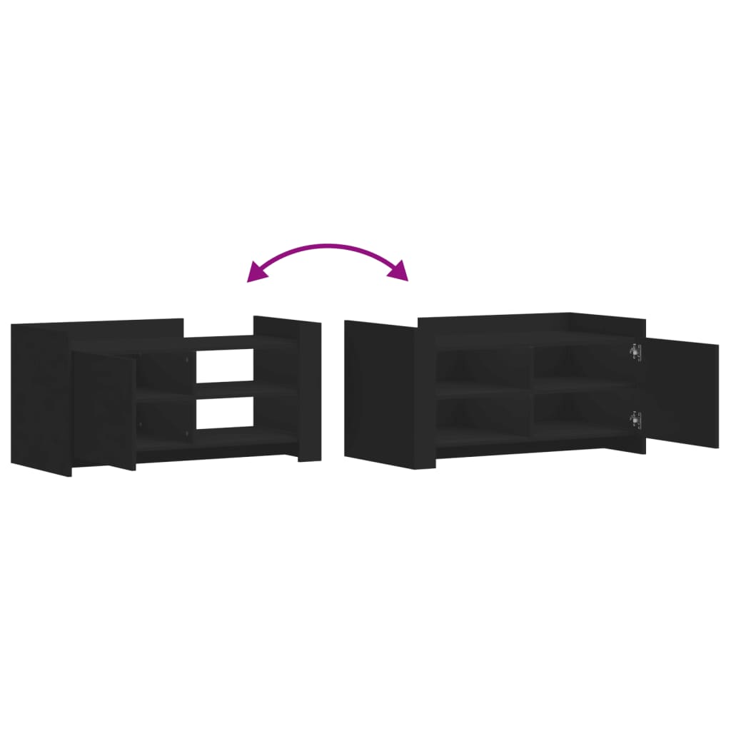 Tavolino da Salotto Nero 100x50x50 cm Legno Multistrato
