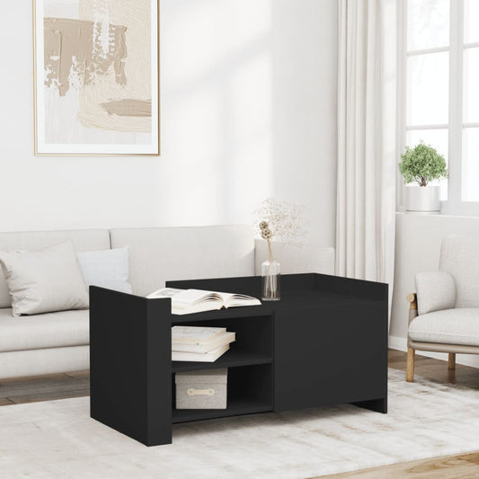 Tavolino da Salotto Nero 100x50x50 cm Legno Multistrato | homemem39