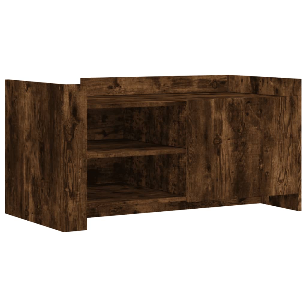 Tavolino Salotto Rovere Fumo 100x50x50 cm in Legno Multistrato | homemem39