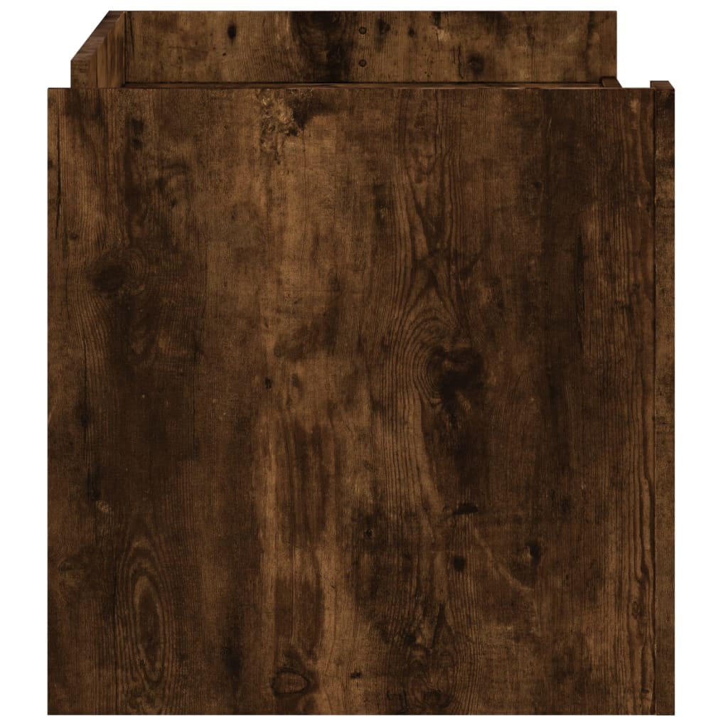 Tavolino Salotto Rovere Fumo 100x50x50 cm in Legno Multistrato
