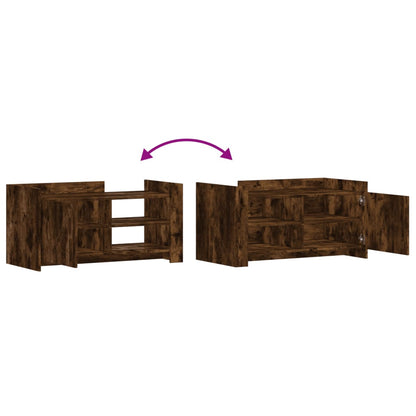 Tavolino Salotto Rovere Fumo 100x50x50 cm in Legno Multistrato