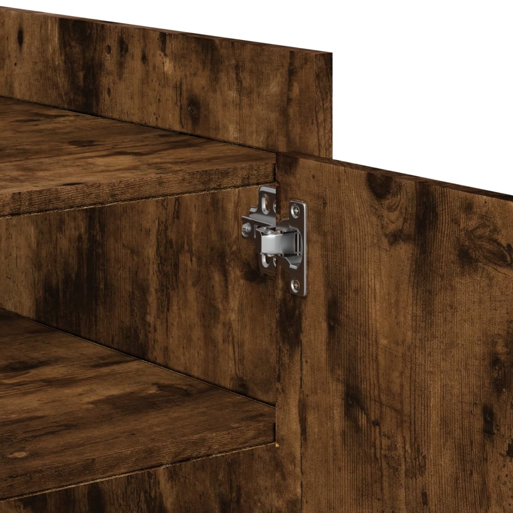Tavolino Salotto Rovere Fumo 100x50x50 cm in Legno Multistrato