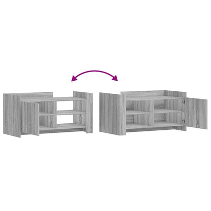 Tavolino Salotto Grigio Sonoma 100x50x50 cm Legno Multistrato