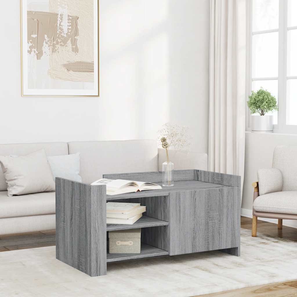 Tavolino Salotto Grigio Sonoma 100x50x50 cm Legno Multistrato | homemem39