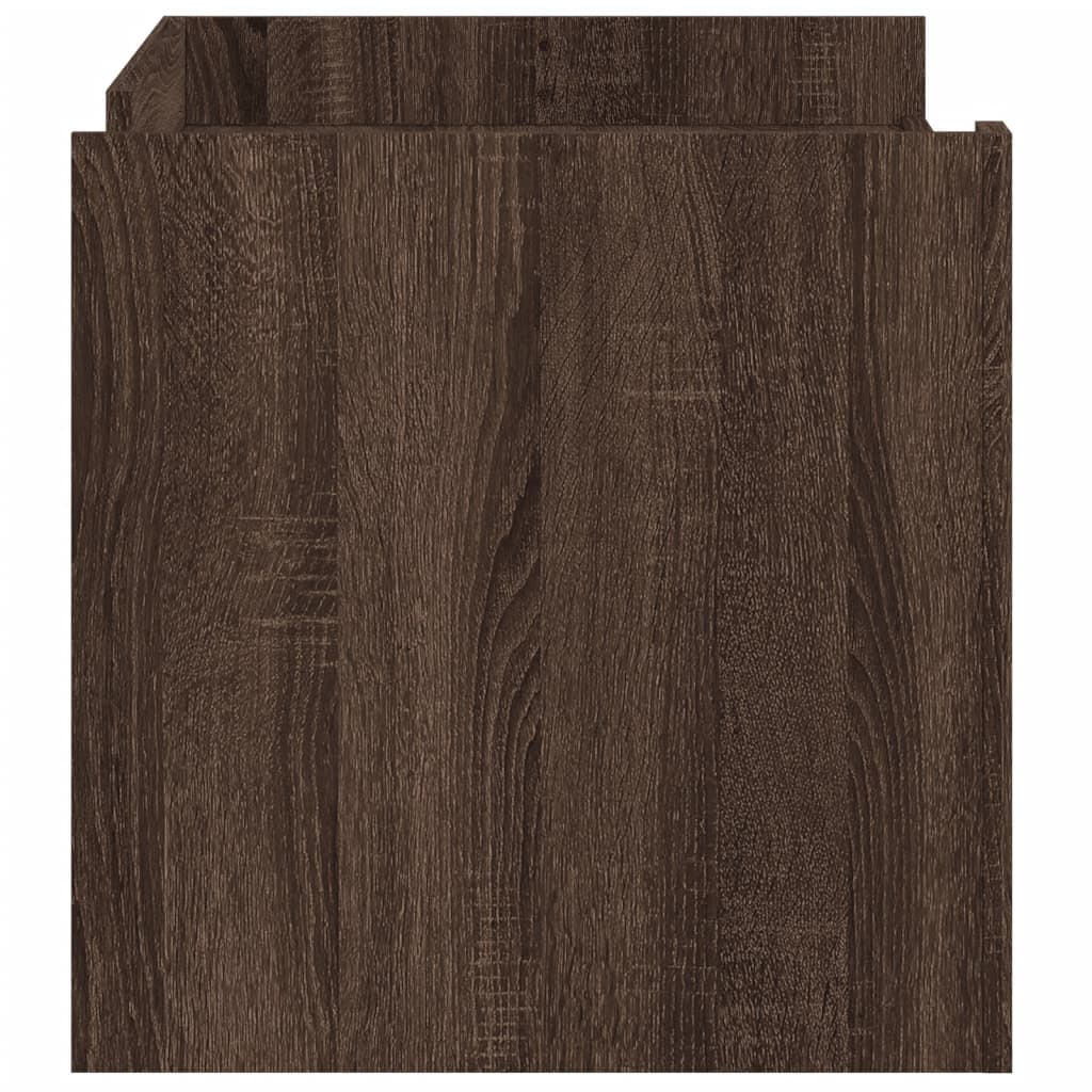 Tavolino Salotto Rovere Marrone 100x50x50 cm Legno Multistrato