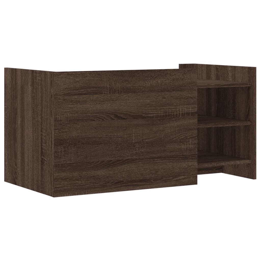 Tavolino Salotto Rovere Marrone 100x50x50 cm Legno Multistrato | homemem39