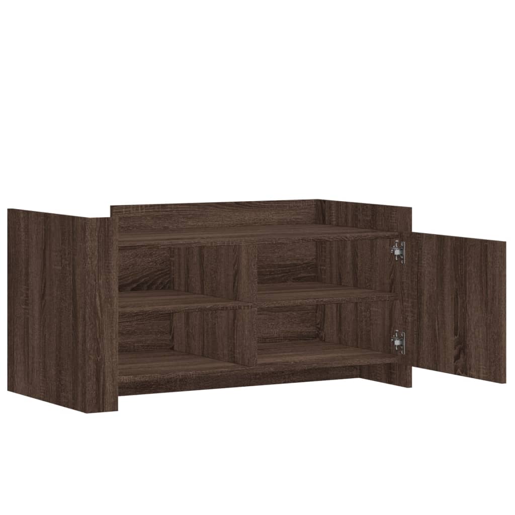 Tavolino Salotto Rovere Marrone 100x50x50 cm Legno Multistrato