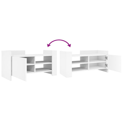 Mobile Porta TV Bianco 80x35x40 cm in Legno Multistrato | homemem39