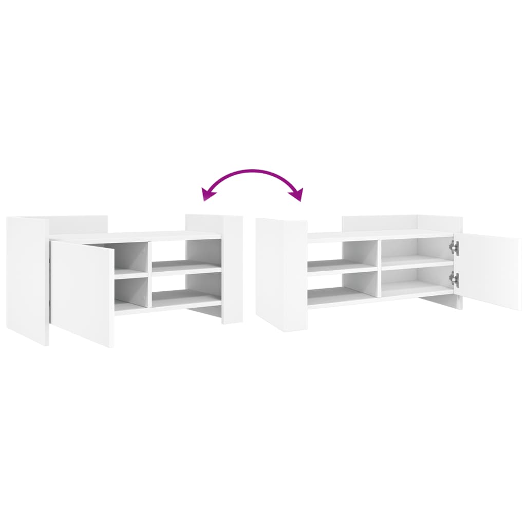 Mobile Porta TV Bianco 80x35x40 cm in Legno Multistrato - homemem39