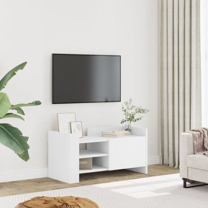 Mobile Porta TV Bianco 80x35x40 cm in Legno Multistrato - homemem39