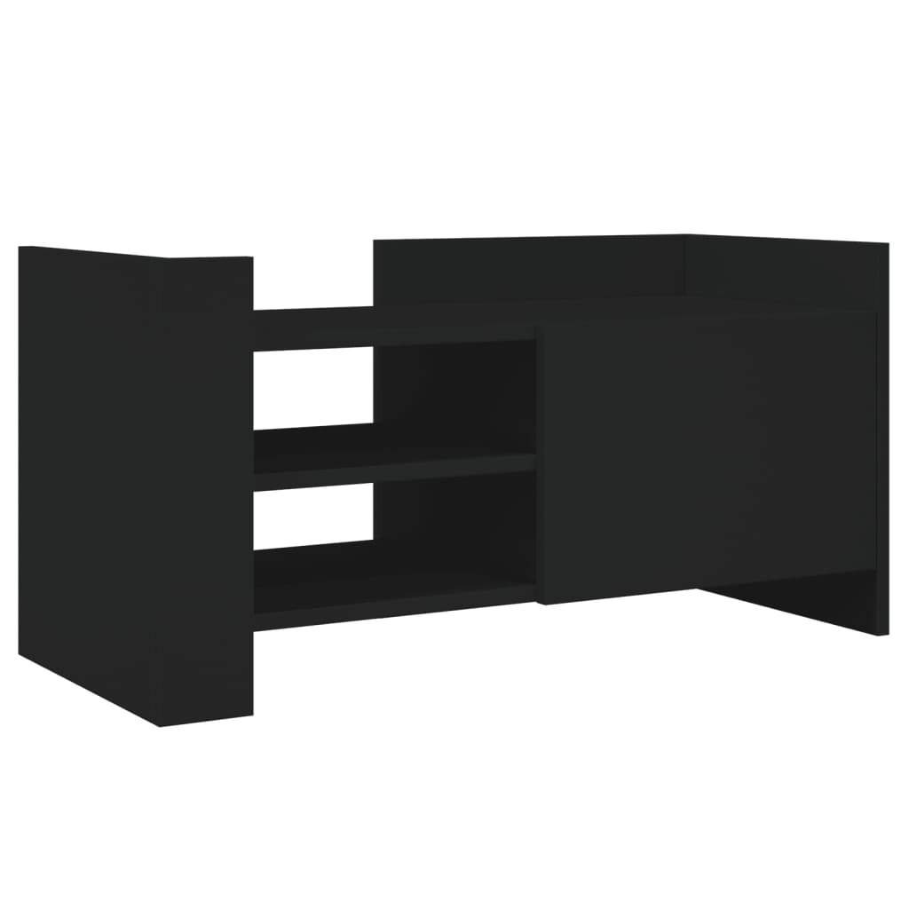 Mobile Porta TV Nero 80x35x40 cm in Legno Multistrato - homemem39