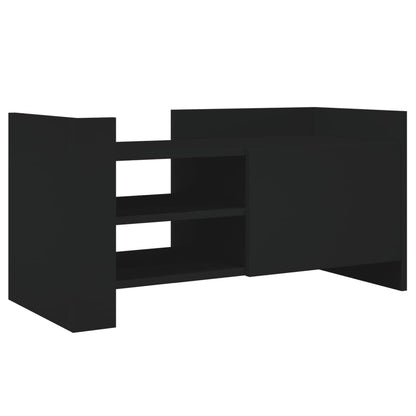 Mobile Porta TV Nero 80x35x40 cm in Legno Multistrato - homemem39