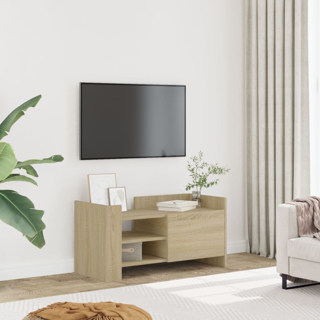 Mobile Porta TV Rovere Sonoma 80x35x40 cm in Legno Multistrato - homemem39