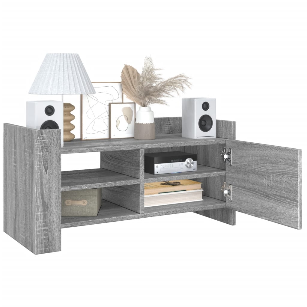 Mobile Porta TV Grigio Sonoma 80x35x40 cm in Legno Multistrato - homemem39