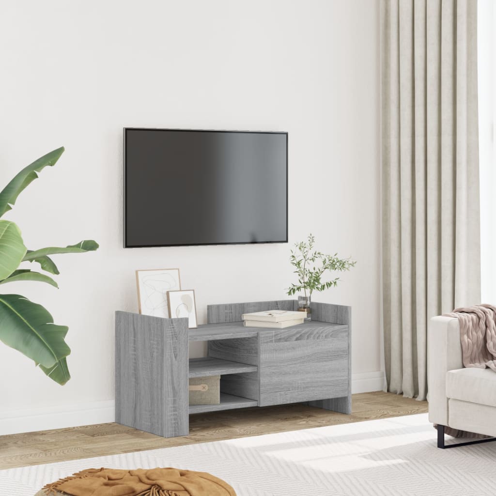 Mobile Porta TV Grigio Sonoma 80x35x40 cm in Legno Multistrato - homemem39