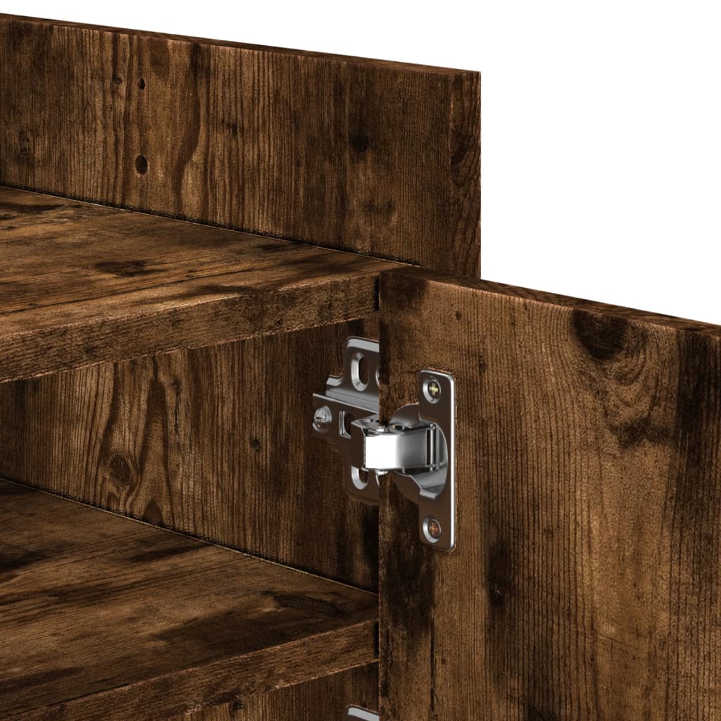 Mobile TV Rovere Fumo 100x35x40 cm in Legno Multistrato - homemem39