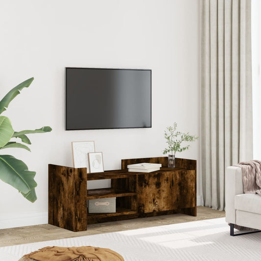 Mobile TV Rovere Fumo 100x35x40 cm in Legno Multistrato - homemem39