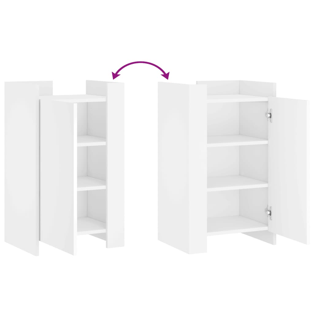 Credenza Bianca 45x35x75 cm in Legno Multistrato - homemem39