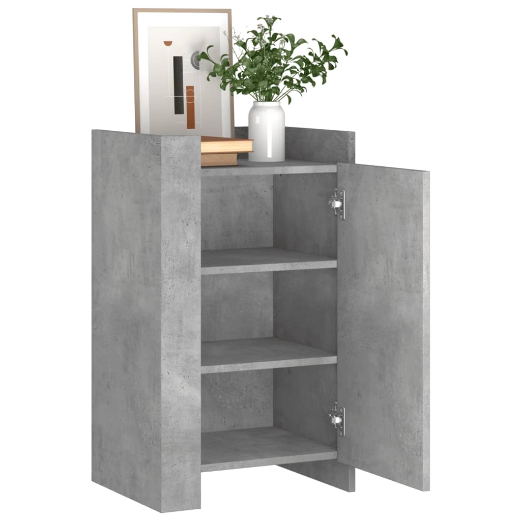 Credenza Grigio Cemento 45x35x75 cm in Legno Multistrato