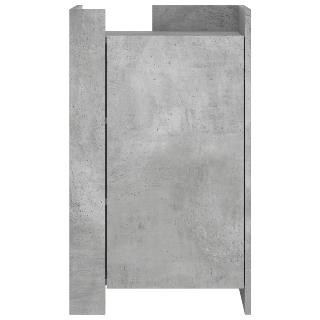 Credenza Grigio Cemento 45x35x75 cm in Legno Multistrato