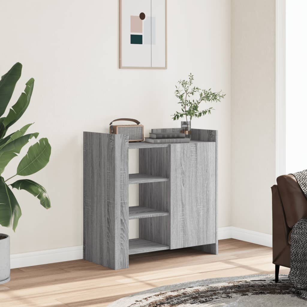 Credenza Grigio Sonoma 73,5x35x75 cm in Legno Multistrato