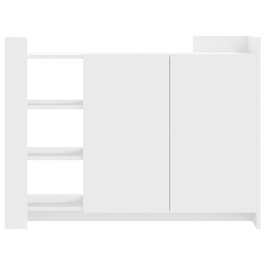 Credenza Bianca 100x35x75 cm in Legno Multistrato