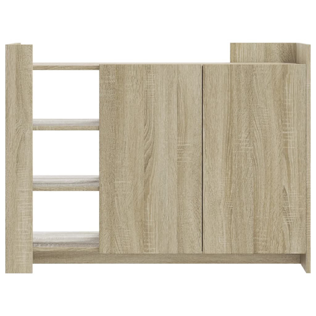 Credenza Rovere Sonoma 100x35x75 cm in Legno Multistrato