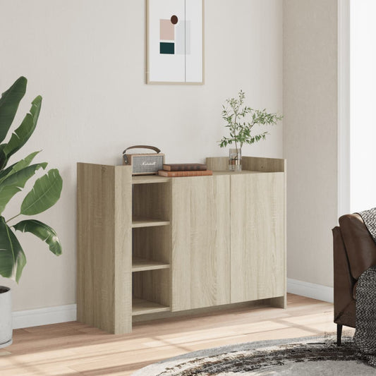 Credenza Rovere Sonoma 100x35x75 cm in Legno Multistrato