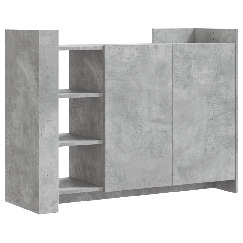 Credenza Grigio Cemento 100x35x75 cm in Legno Multistrato