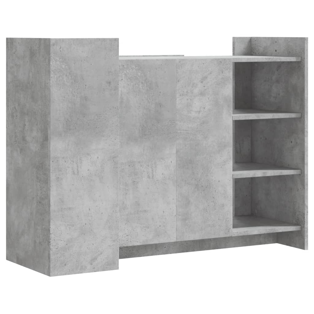 Credenza Grigio Cemento 100x35x75 cm in Legno Multistrato