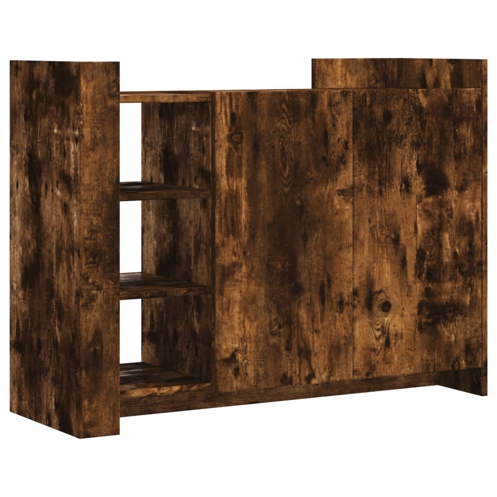 Credenza Rovere Fumo 100x35x75 cm in Legno Multistrato