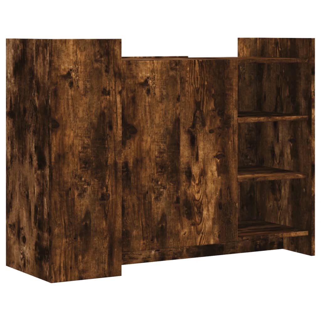 Credenza Rovere Fumo 100x35x75 cm in Legno Multistrato