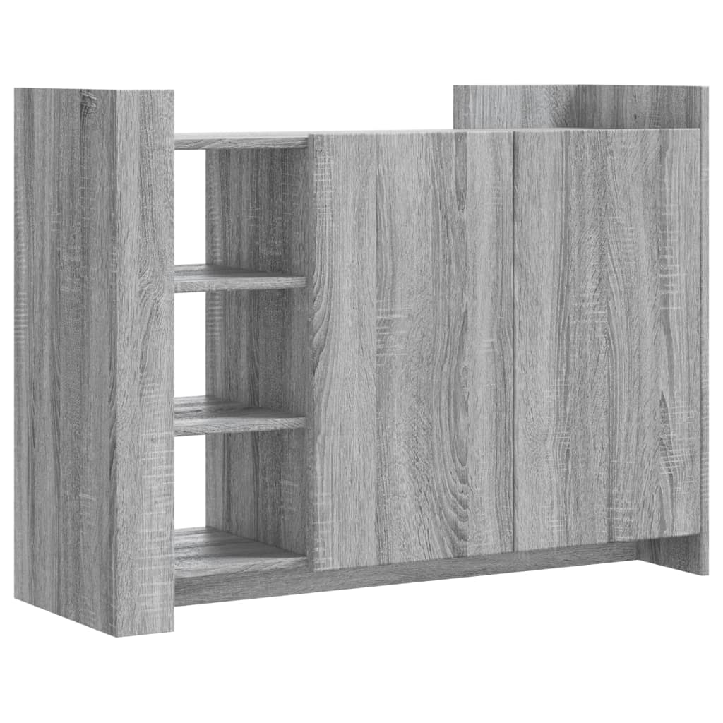 Credenza Grigio Sonoma 100x35x75 cm in Legno Multistrato