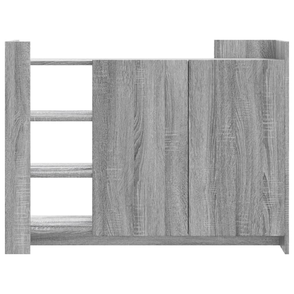 Credenza Grigio Sonoma 100x35x75 cm in Legno Multistrato