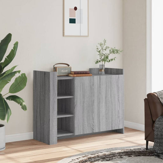 Credenza Grigio Sonoma 100x35x75 cm in Legno Multistrato