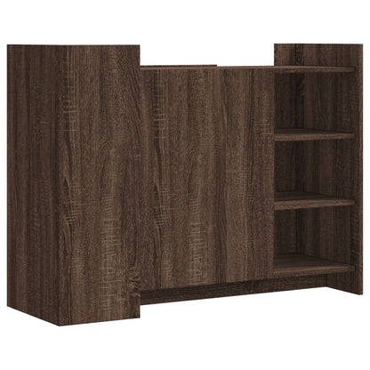 Credenza Rovere Marrone 100x35x75 cm in Legno Multistrato