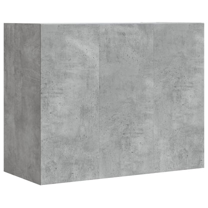 Armadietto a Muro Grigio Cemento 75x35x60 cm in Truciolato