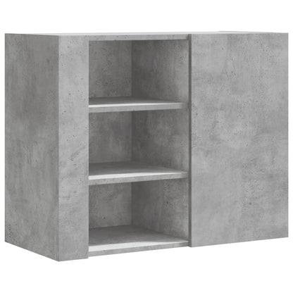 Armadietto a Muro Grigio Cemento 75x35x60 cm in Truciolato