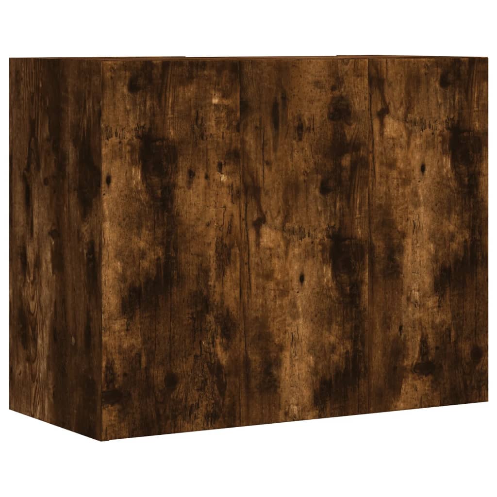 Armadietto a Muro Rovere Fumo 75x35x60 cm in Truciolato