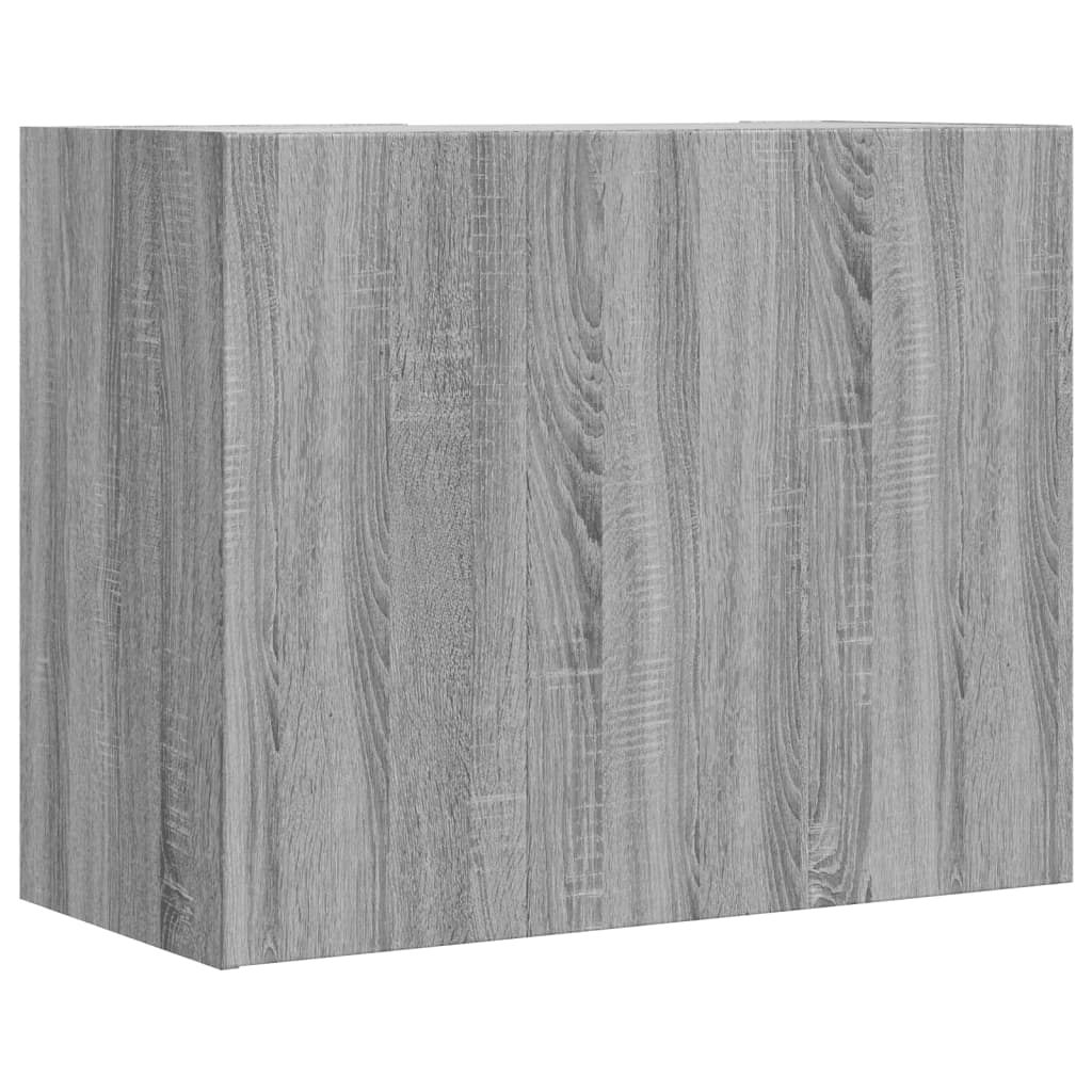 Armadietto a Muro Grigio Sonoma 75x35x60 cm in Truciolato