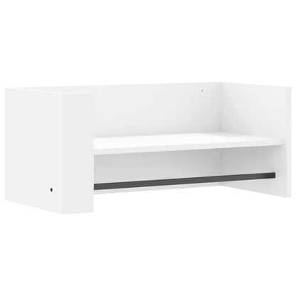Scaffale a Parete Bianco 70,5x35x30,5 cm in Legno Multistrato | homemem39