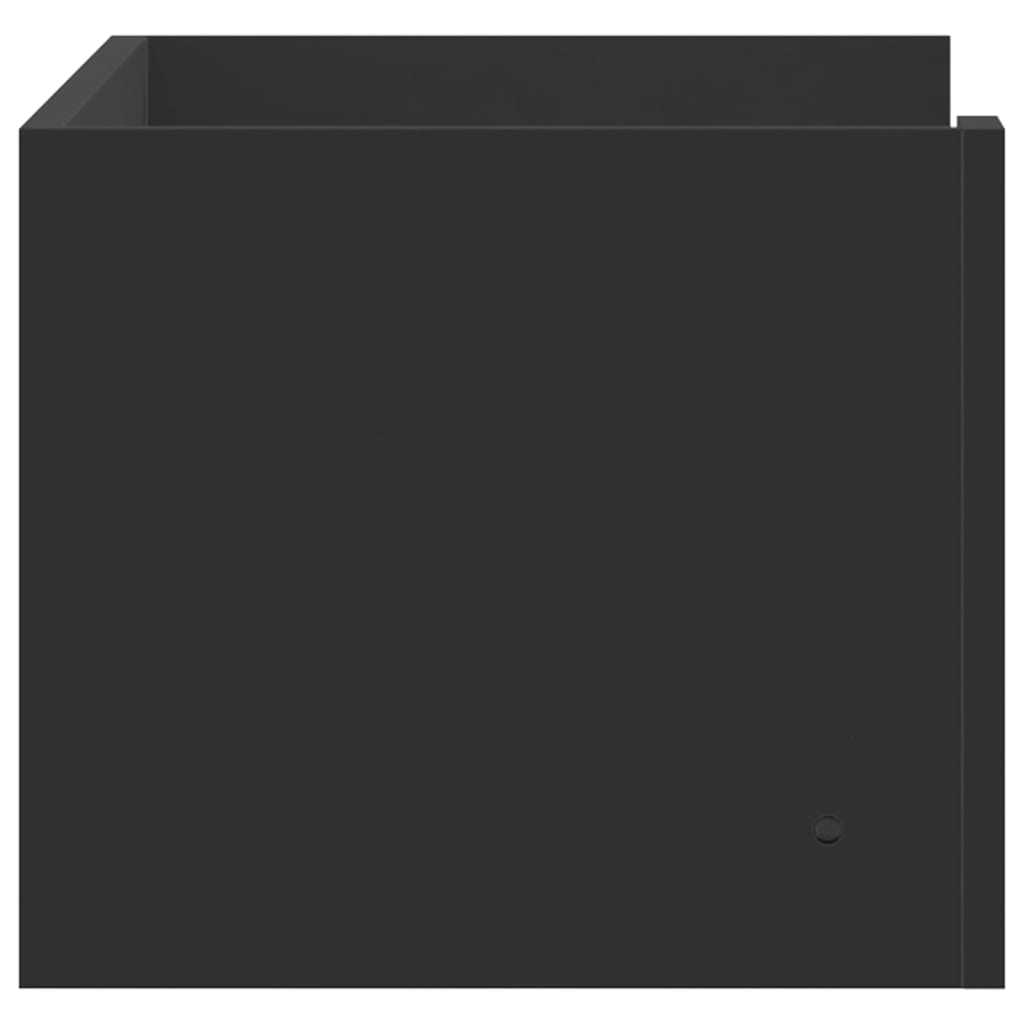 Scaffale a Parete Nero 70,5x35x30,5 cm in Legno Multistrato