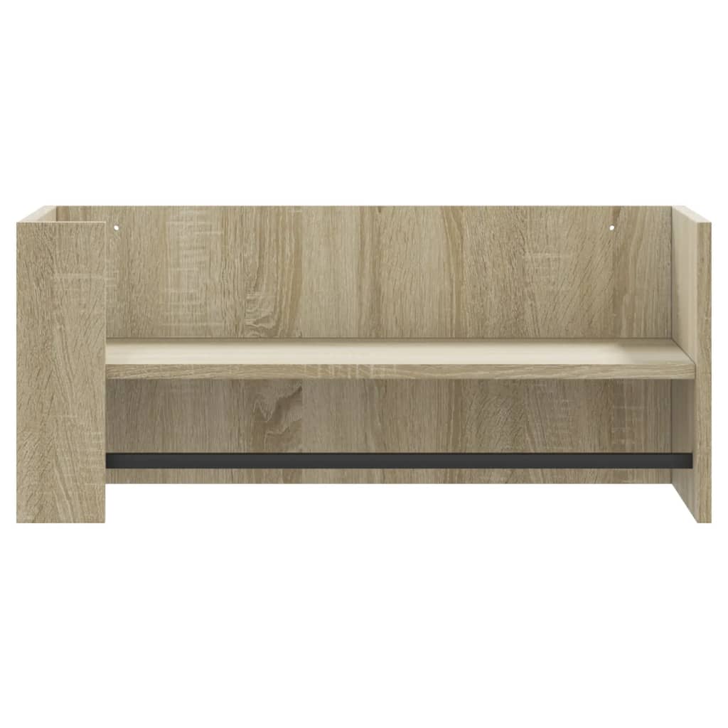 Scaffale Parete Rovere Sonoma 70,5x35x30,5 cm Legno Multistrato