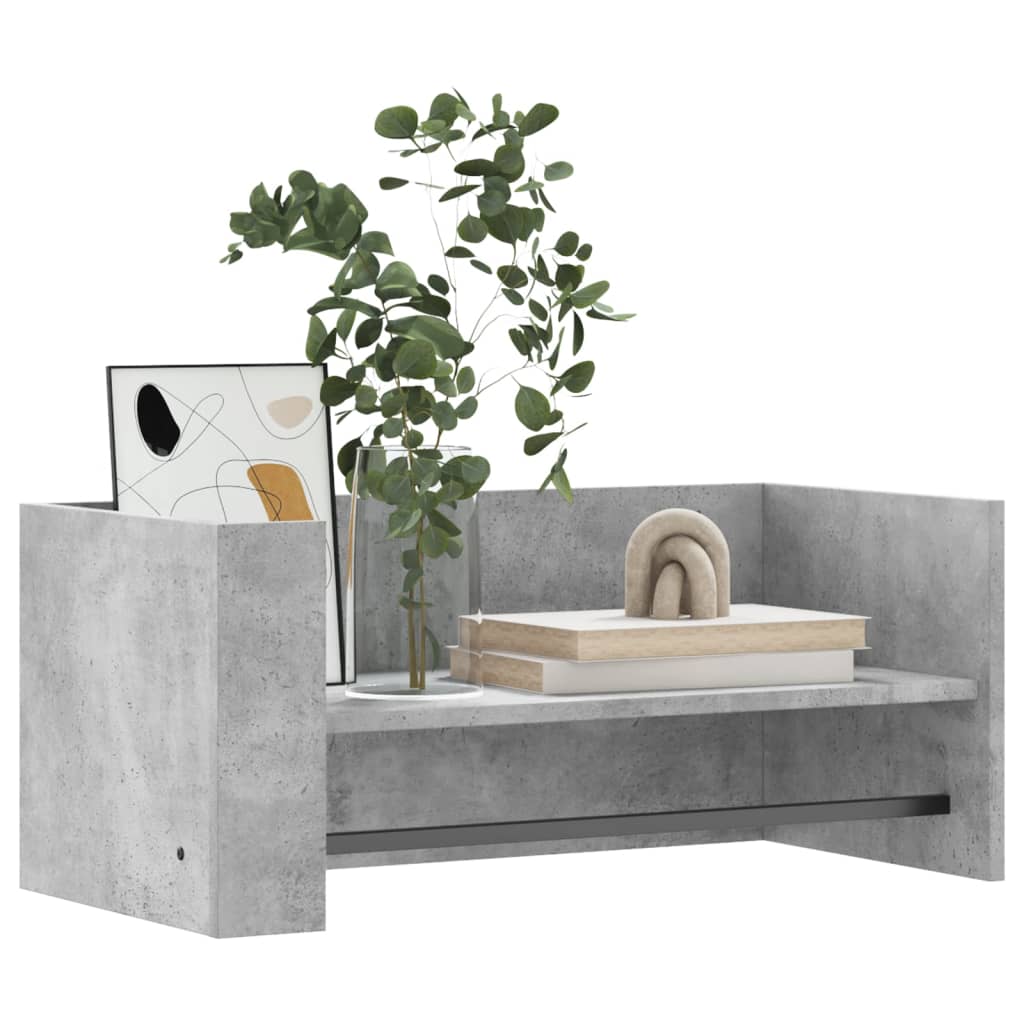 Scaffale a Muro Grigio Cemento 70,5x35x30,5cm Legno Multistrato | homemem39
