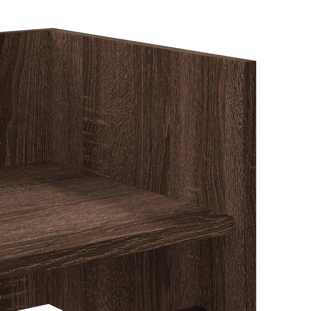 Mensola a Muro Rovere Marrone 70,5x35x30,5 cm Legno Multistrato