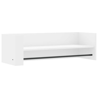 Scaffale a Parete Bianco 100x35x30,5 cm in Legno Multistrato | homemem39